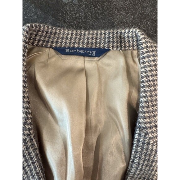 VINTAGE Burberrys Blazer Gray Muses Atlanta Tweed Sport Coat Suit Jacket USA 44L - Picture 13 of 14